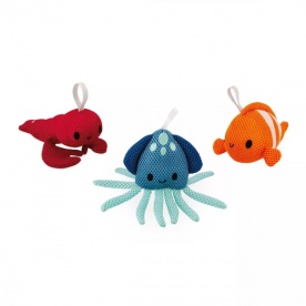 Set de 3 Eponges de Bain Animaux Marins - JANOD