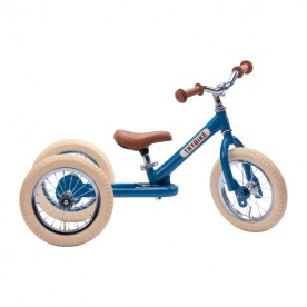 Draisienne Tricycle 2 en 1 Vintage bleu 3 roues évolutives - TRYBIKE