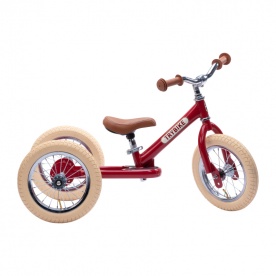 Draisienne Tricycle 2 en 1 Vintage rouge 3 roues évolutives - TRYBIKE