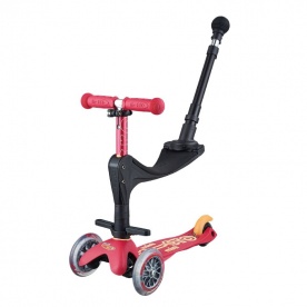 Porteur Mini Micro Deluxe 3en1 Ruby rose Push Bar - MICRO