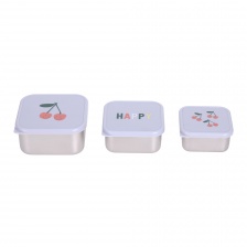 Lot de 3 boîtes à goûter Happy Fruits Cerise - LÄSSIG