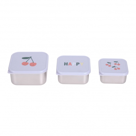 Lot de 3 boîtes à goûter Happy Fruits Cerise - LÄSSIG