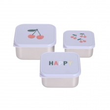 Lot de 3 boîtes à goûter Happy Fruits Cerise - LÄSSIG