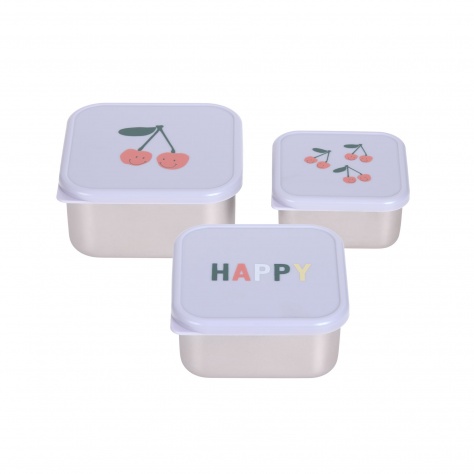 Lot de 3 boîtes à goûter Happy Fruits Cerise - LÄSSIG