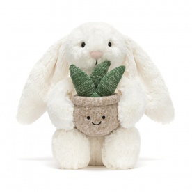 Cream Bunny with Plant - Jellycat