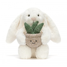 Cream Bunny with Plant - Jellycat