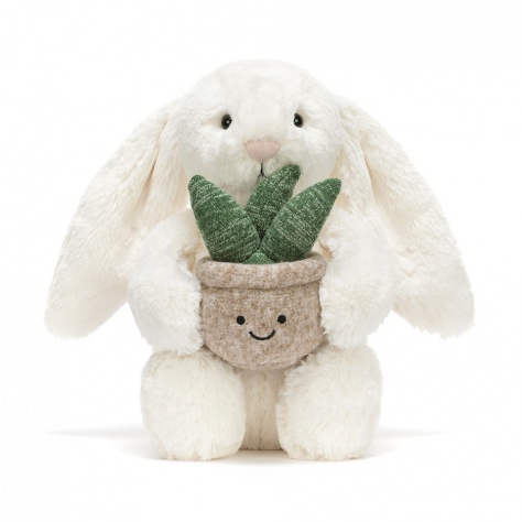 Cream Bunny with Plant - Jellycat
