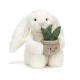 Cream Bunny with Plant - Jellycat