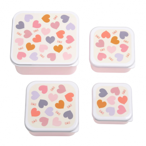 Boites à tartines & Collations Coeurs - A LITTLE LOVELY COMPANY
