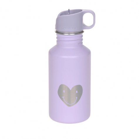 Gourde Inox Little Gang Coeur Lilas - LÄSSIG