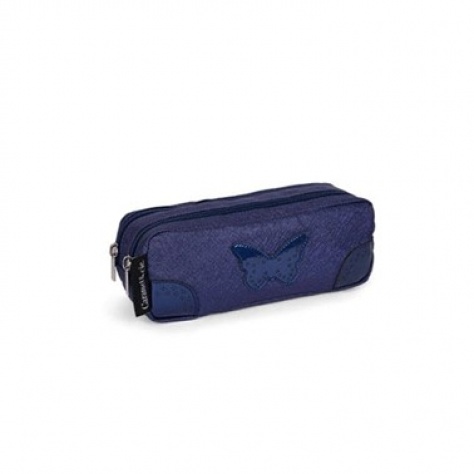 Trousse Double Navy Oxford - CARAMEL & CIE