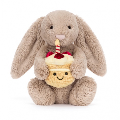 Bashful Beige Bunny "Birthday" - Jellycat