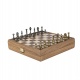 Jeu d'échecs en chêne et noyer 27 cm - MANOPOULOS