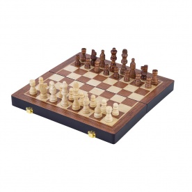 Jeu d'échecs pliable en frêne 24,5 cm