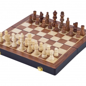 Jeu d'échecs pliable en frêne 24,5 cm