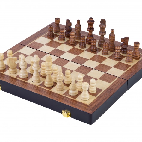 Jeu d'échecs pliable en frêne 24,5 cm