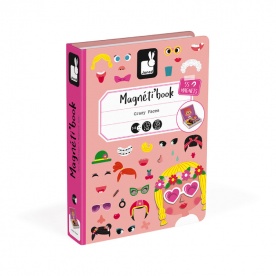 Magnéti'Book Crazy Faces Fille 55 magnets - JANOD