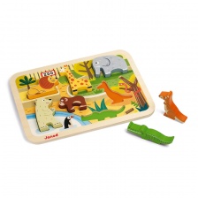 Chunky Puzzle Zoo 7 pièces (bois) - JANOD