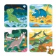 Puzzles Évolutifs Dinosaures 4 Puzzles - JANOD