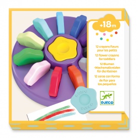 12 Crayons Fleurs - DJECO