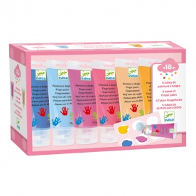 6 Tubes de Peinture à Doigts Sweet - DJECO