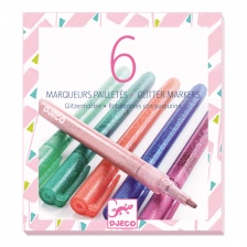 6 Marqueurs Pailletés - Sweet - DJECO