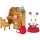 Fille Lapin Chocolat et Bureau - SYLVANIAN FAMILIES