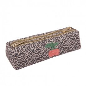 Trousse double Leopard Cherry - JEUNE PREMIER