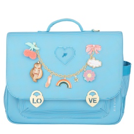 Cartable Primaire Midi Vichy Love Blue - JEUNE PREMIER