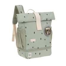 Sac à Dos maternelle Rolltop Happy Prints Olive clair - LÄSSIG